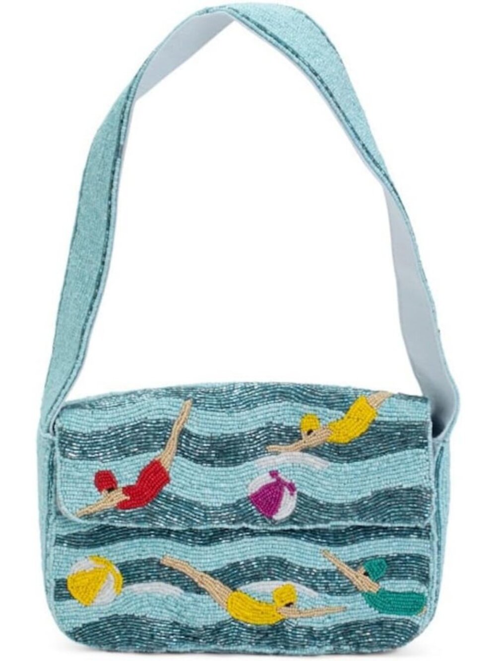 Chic Beaded Shoulder Bag with Magnetic Closure - Trendy Handbag for Any Occasion